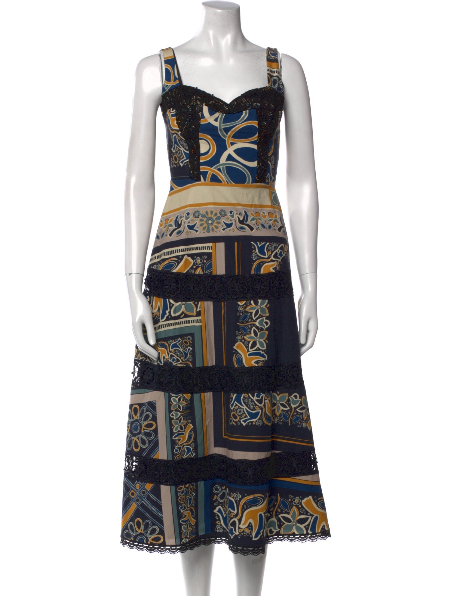 Martha Medeiros Printed Knee-Length Dress
