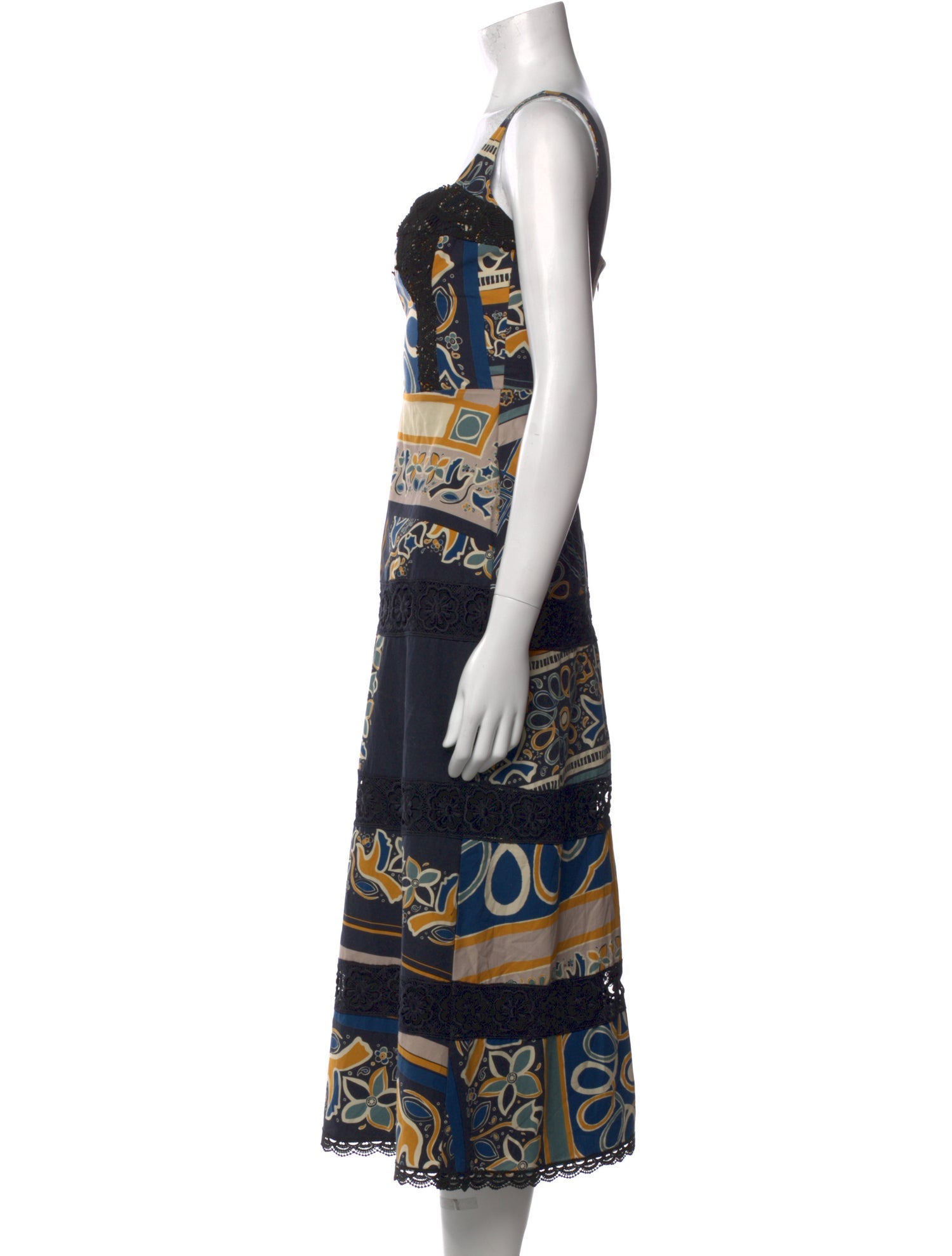Martha Medeiros Printed Knee-Length Dress