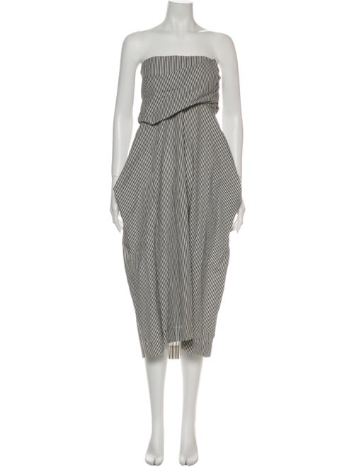 Malia Mills Striped Knee-Length Dress Grey