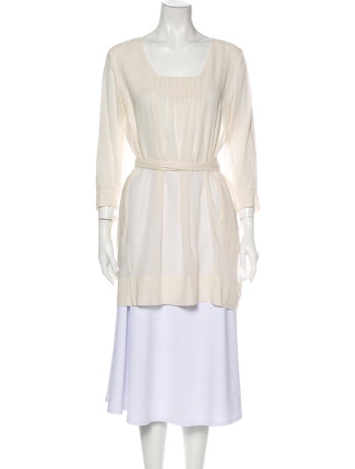 Malia Mills Square Neckline Three-Quarter Sleeve T