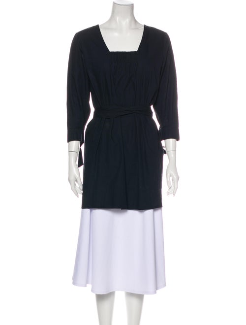 Malia Mills Square Neckline Three-Quarter Sleeve T