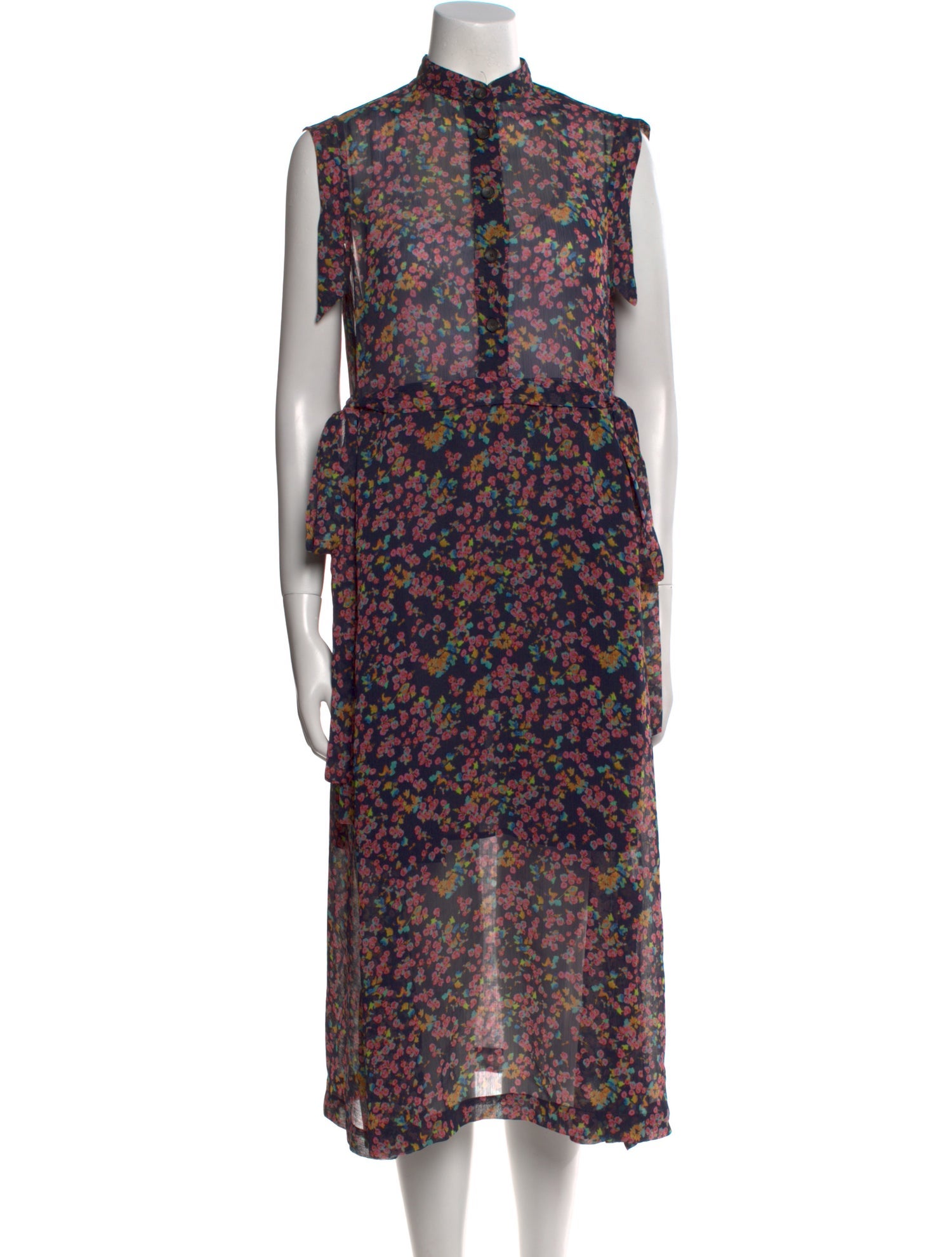 Malia Mills Floral Print Midi Length Dress