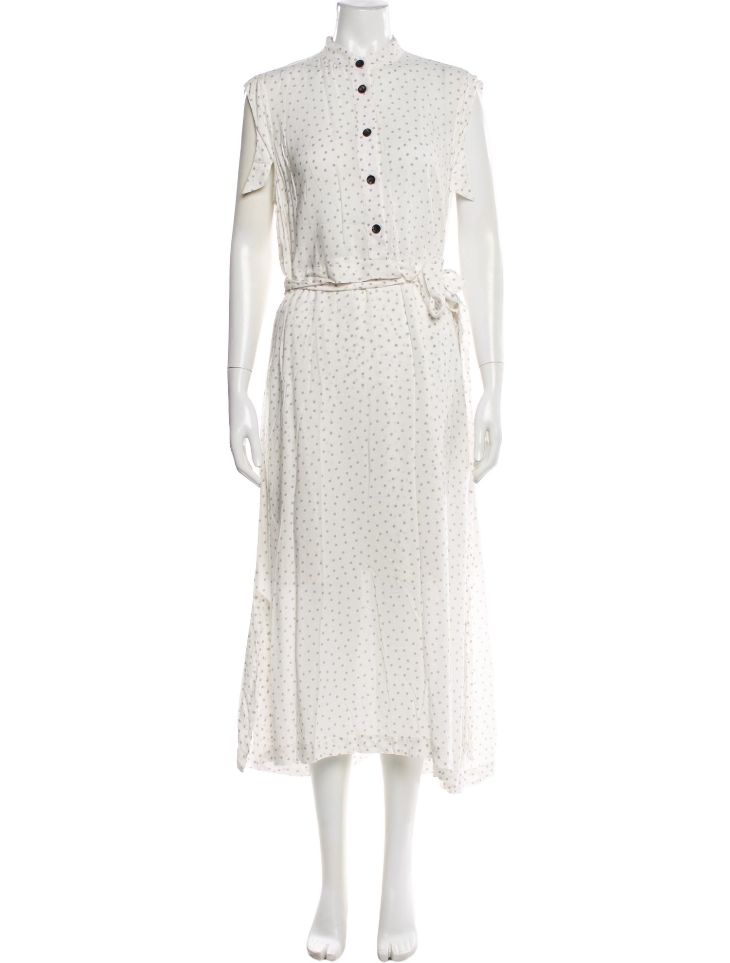 Malia Mills Polka Dot Print Midi Length Dress