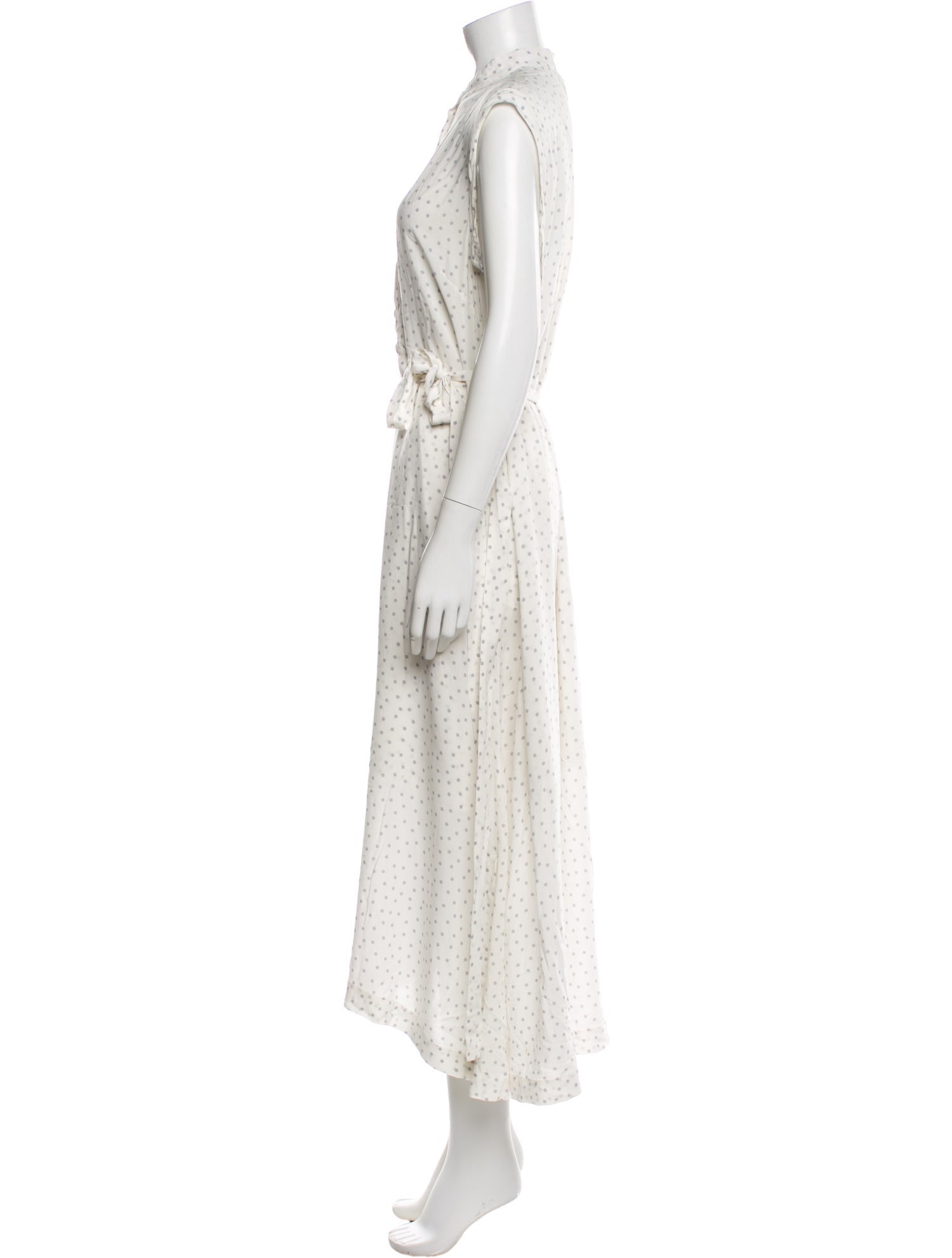 Malia Mills Polka Dot Print Midi Length Dress