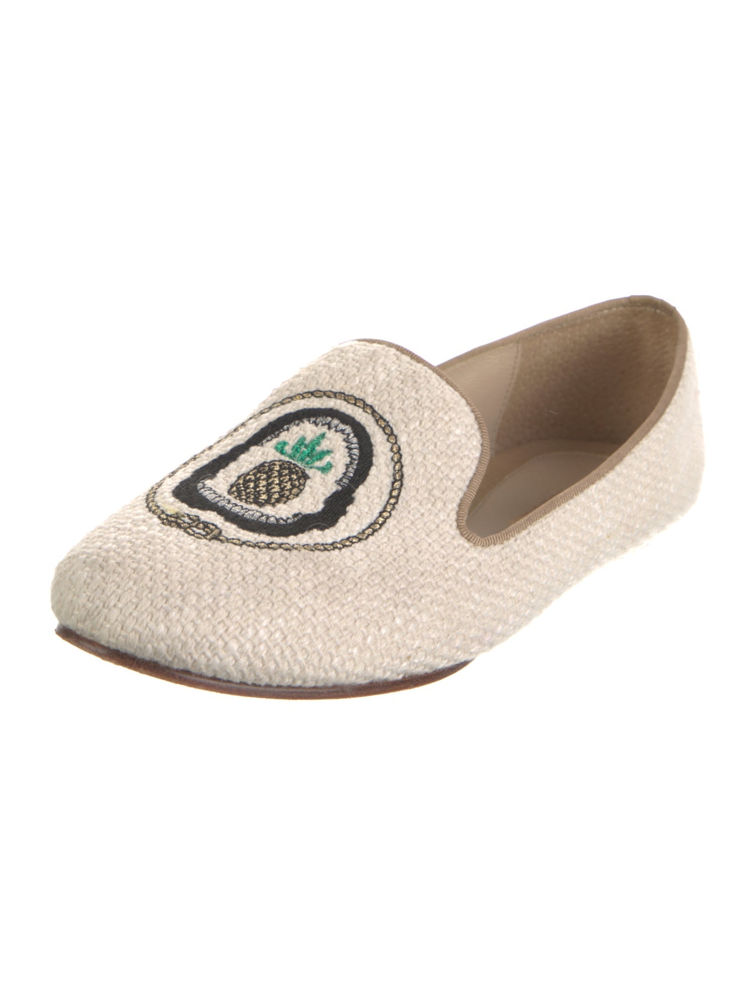 Mara and Mine Graphic Print Embroidered Accent Loafers