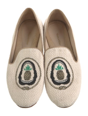 Mara and Mine Graphic Print Embroidered Accent Loafers