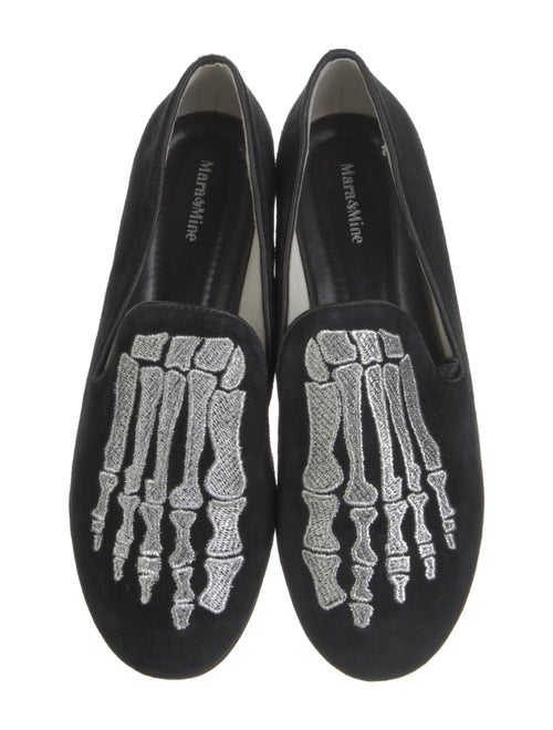 Mara and Mine Suede Embroidered Accent Loafers