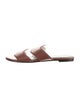 Mara and Mine Leather Grosgrain Trim Slides