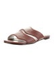 Mara and Mine Leather Grosgrain Trim Slides