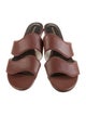 Mara and Mine Leather Grosgrain Trim Slides
