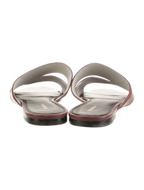 Mara and Mine Leather Grosgrain Trim Slides