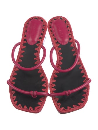 Mara and Mine Leather Printed Slides