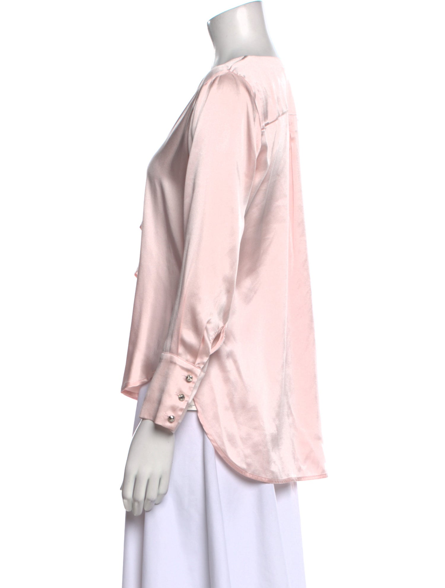 Max & Moi Silk V-Neck Blouse