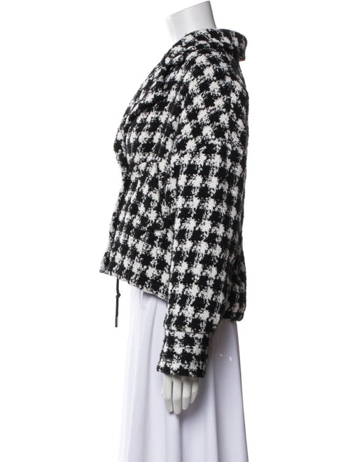 Max & Moi Wool Plaid Print Evening Jacket