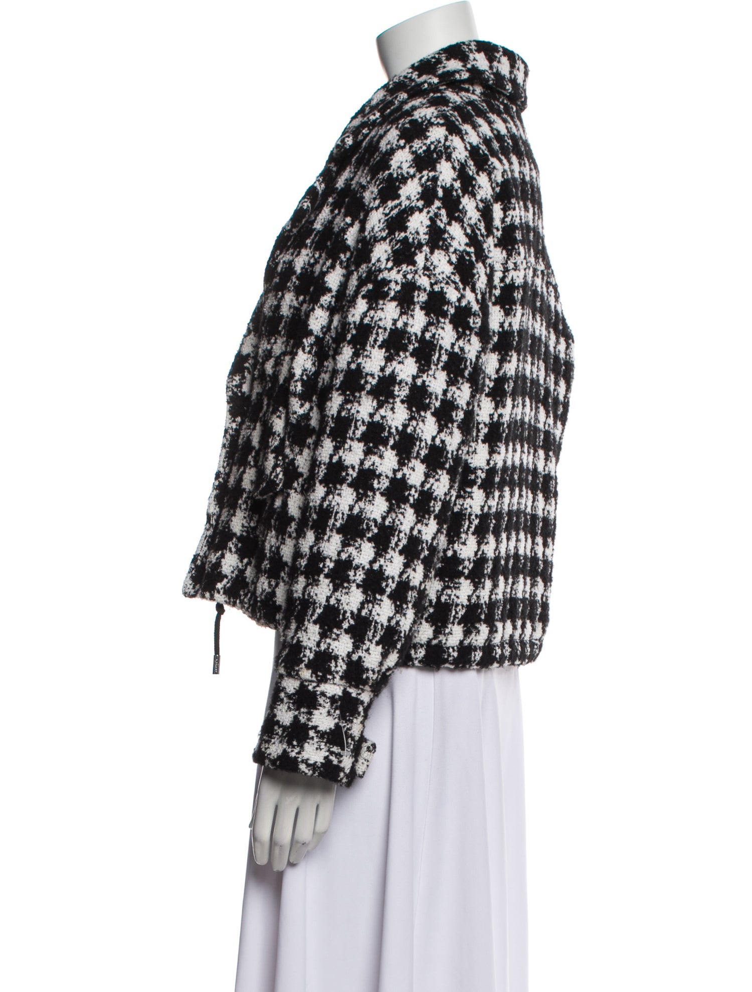 Max & Moi Wool Plaid Print Blazer