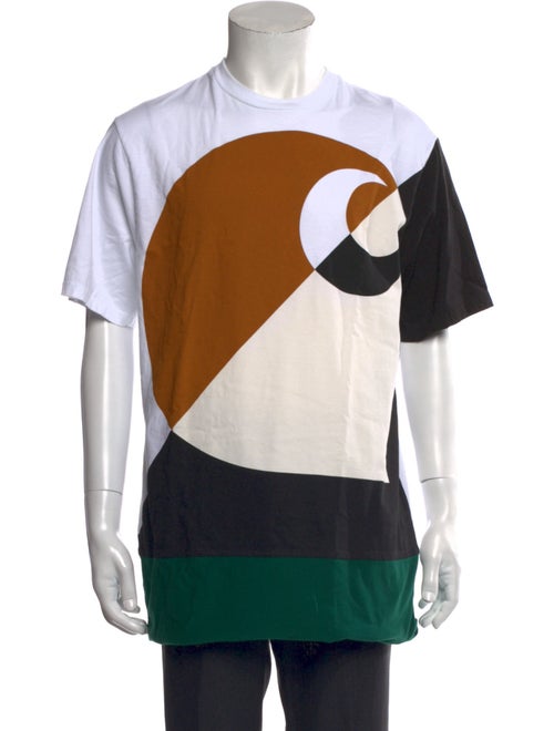 Marni x Carhartt Colorblock Pattern Crew Neck T-Shirt