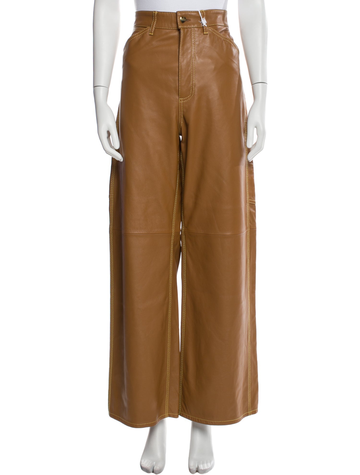 Marni x Carhartt Lamb Leather Wide Leg Pants