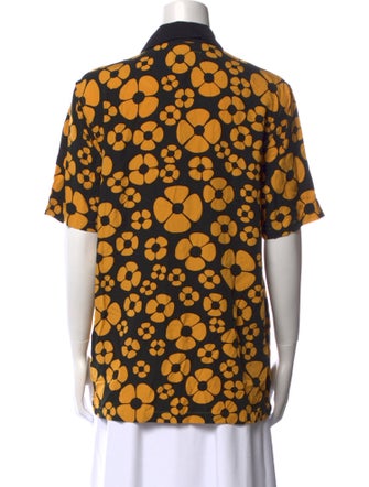 Marni x Carhartt Silk Floral Print Button-Up Top