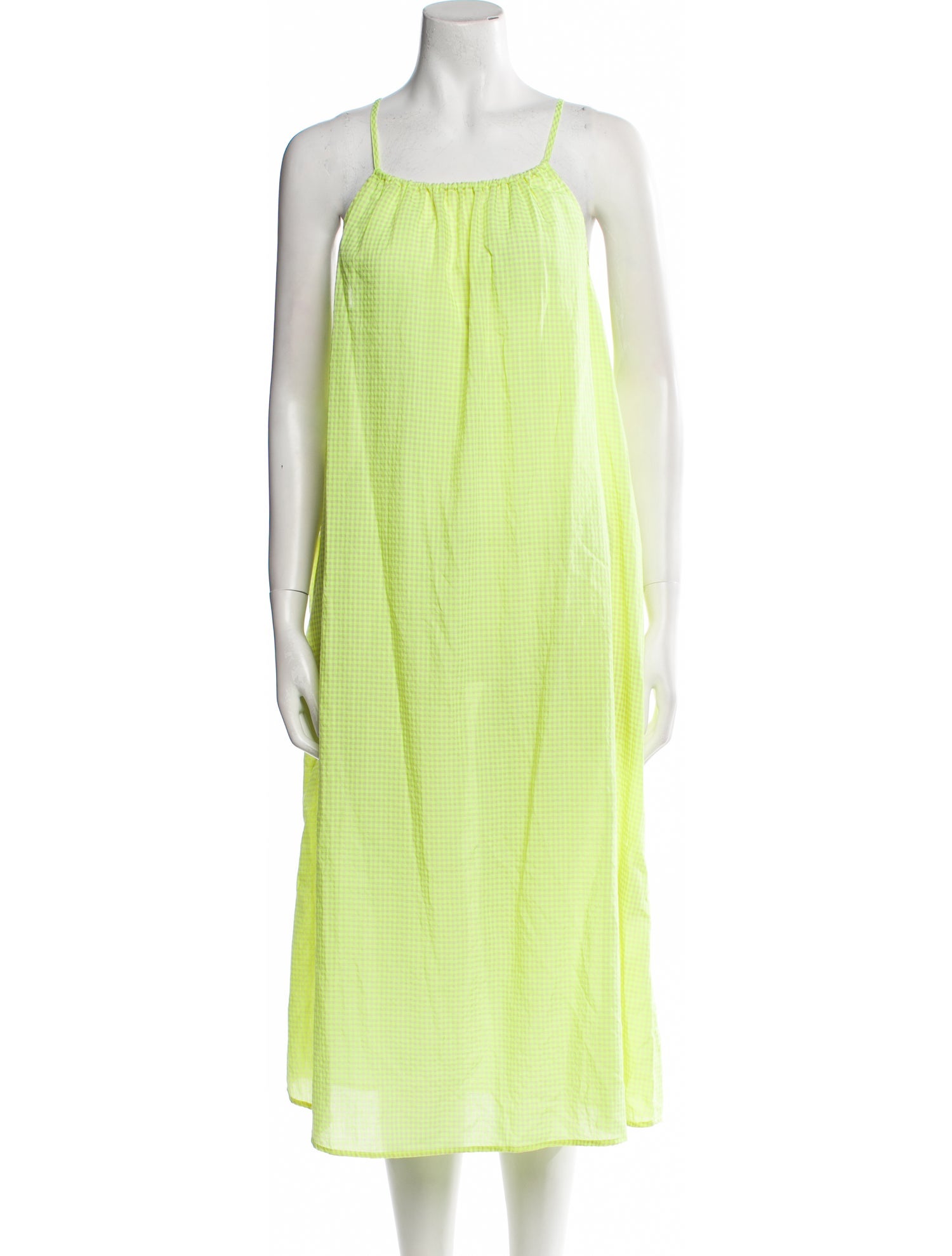 American Vintage Square Neckline Midi Length Dress - Green Dresses,  Clothing - WMAMV20591 | The RealReal