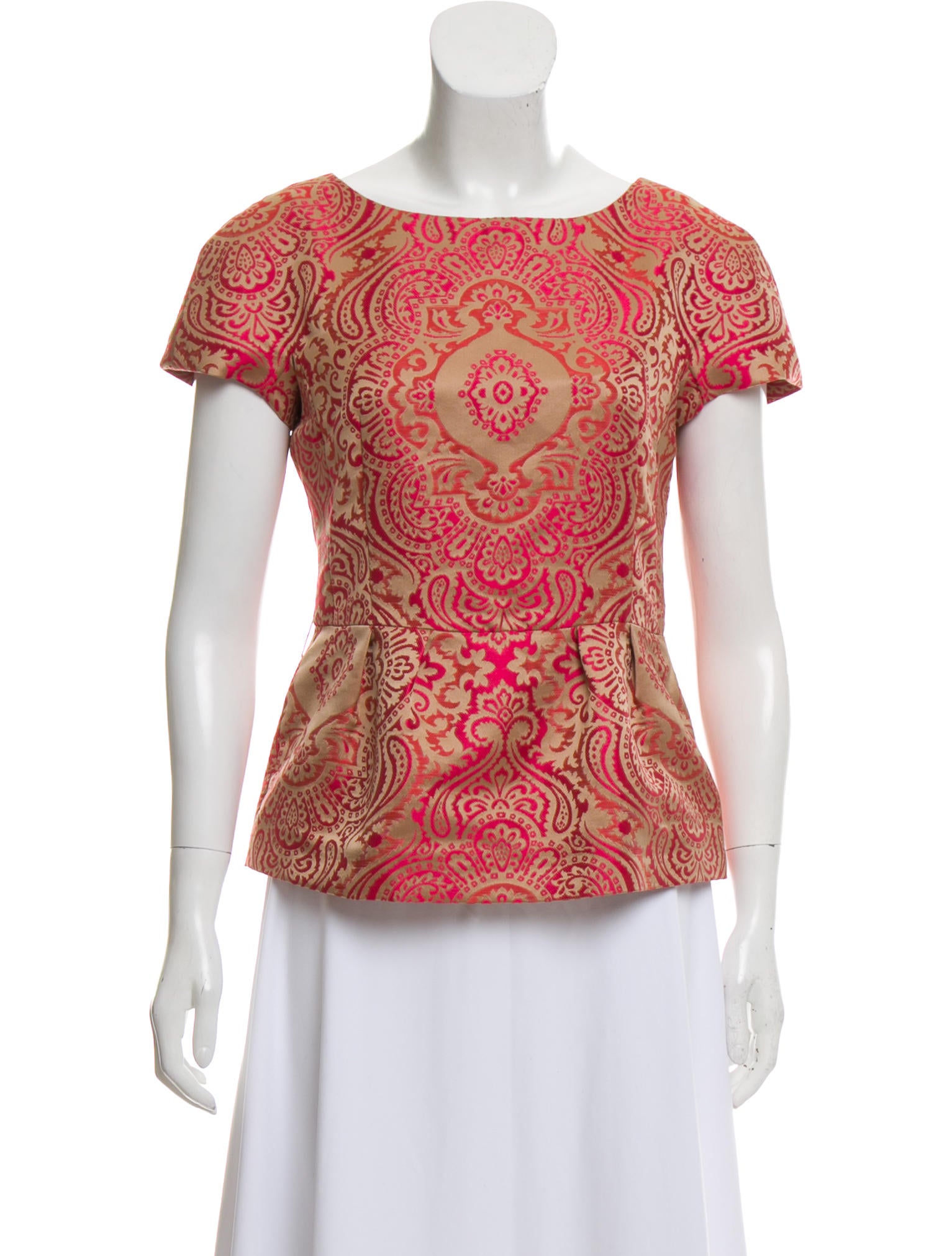 brocade peplum top