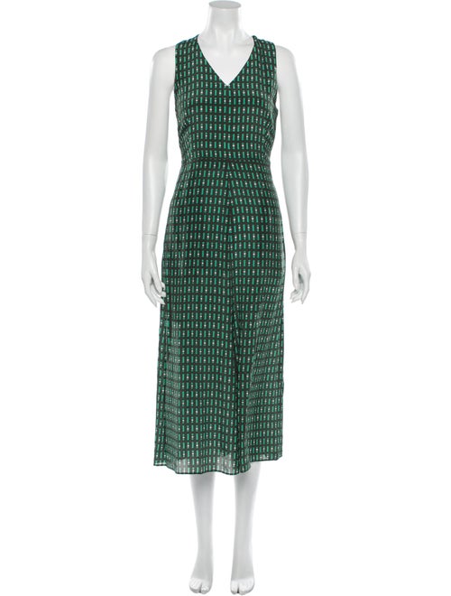 Weekend Max Mara Silk Long Dress Green