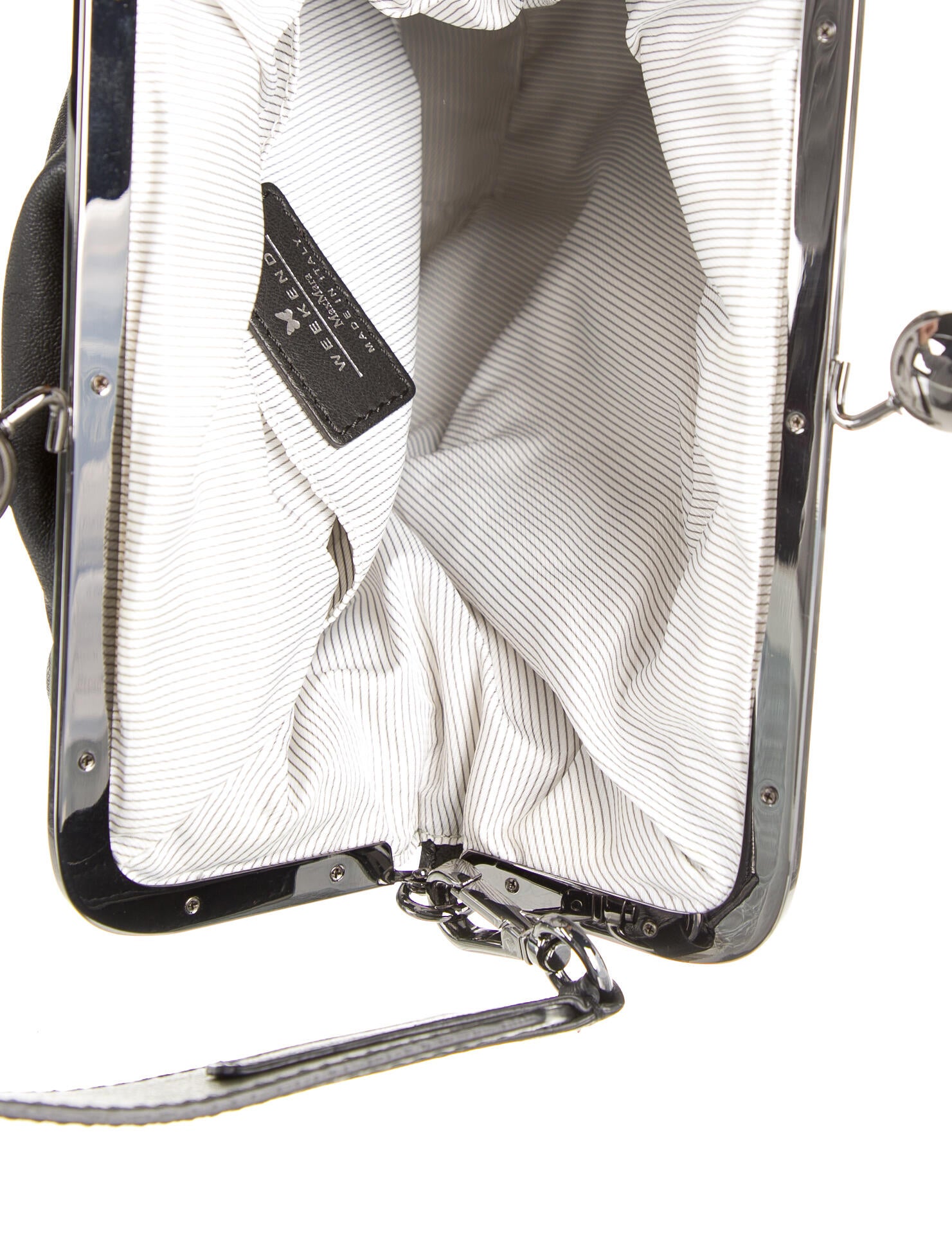 Weekend Max Mara Leather Kiss-Lock Shoulder Bag - Black Shoulder