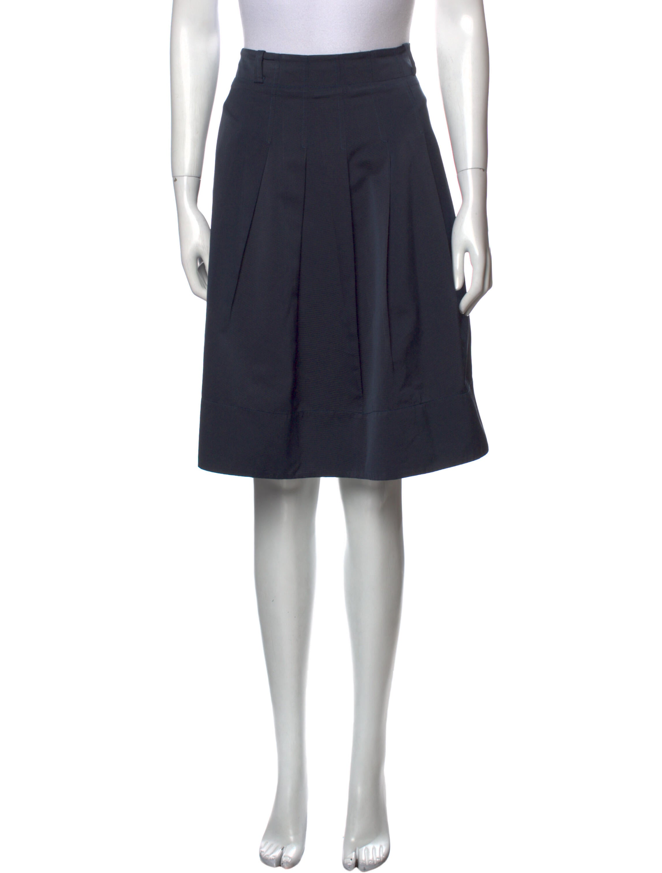 Weekend Max Mara Pleated Accents Knee-Length Skirt