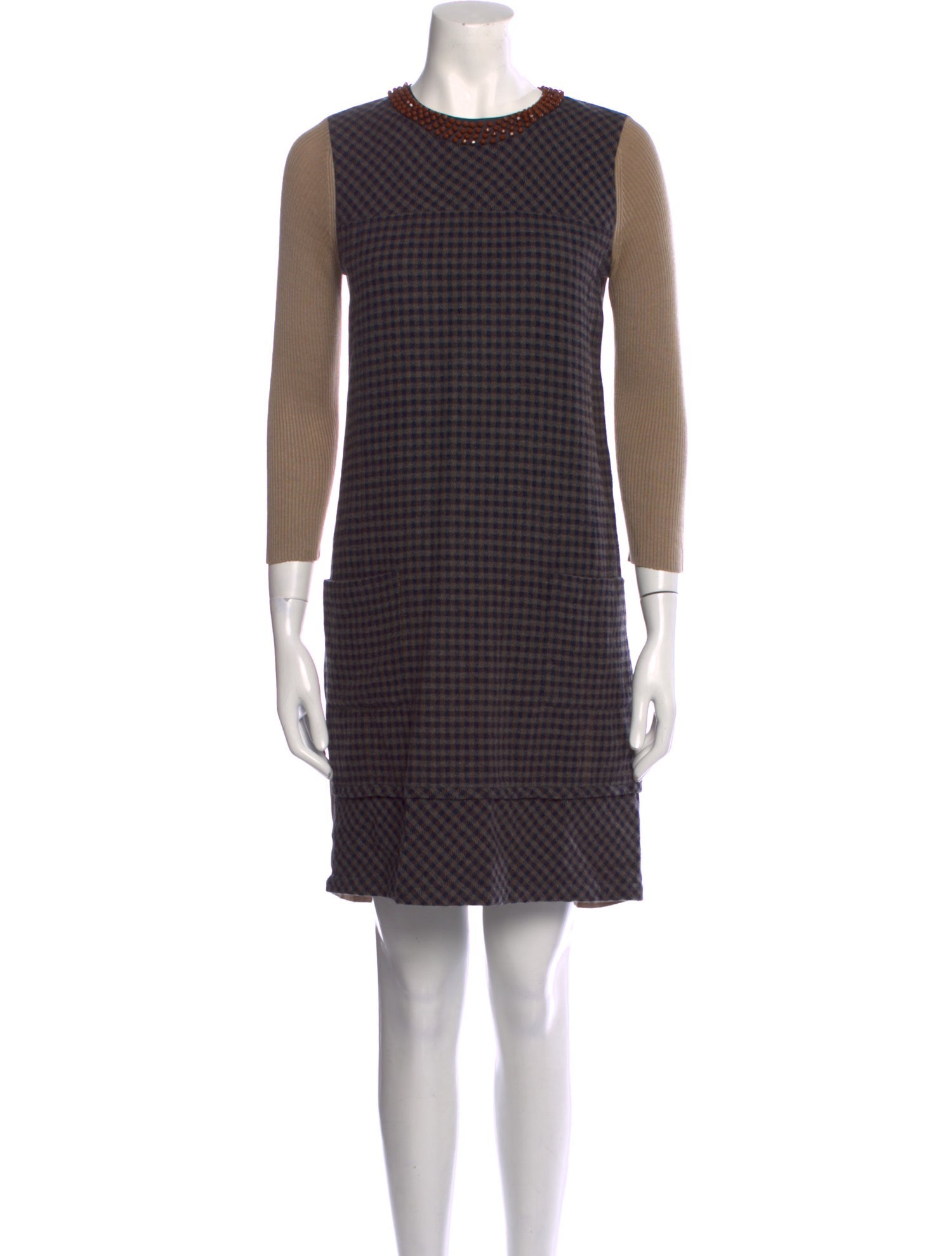 Weekend Max Mara Plaid Print Mini Dress