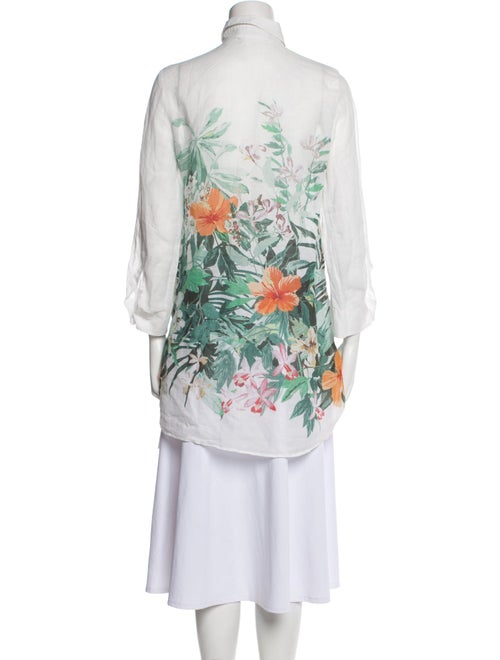 Weekend Max Mara Floral Print Three-Quarter Sleeve Tunic