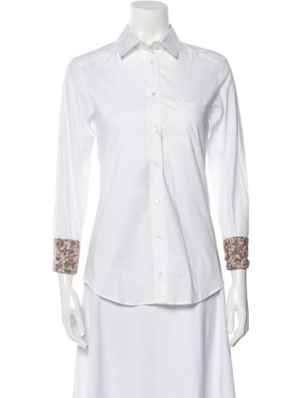 Weekend Max Mara Three-Quarter Sleeve Button-Up Top