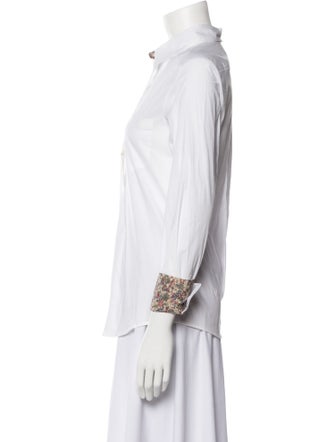 Weekend Max Mara Three-Quarter Sleeve Button-Up Top