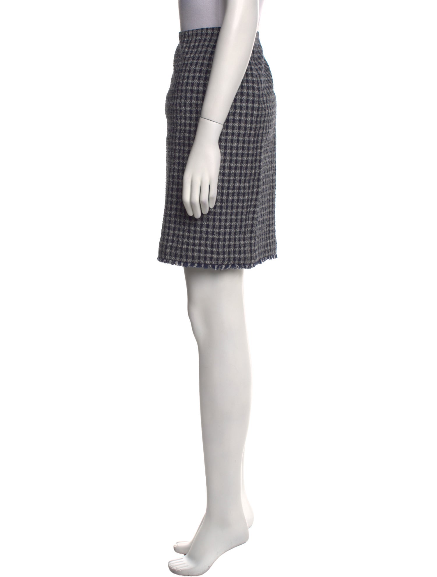 Weekend Max Mara Plaid Print Mini Skirt