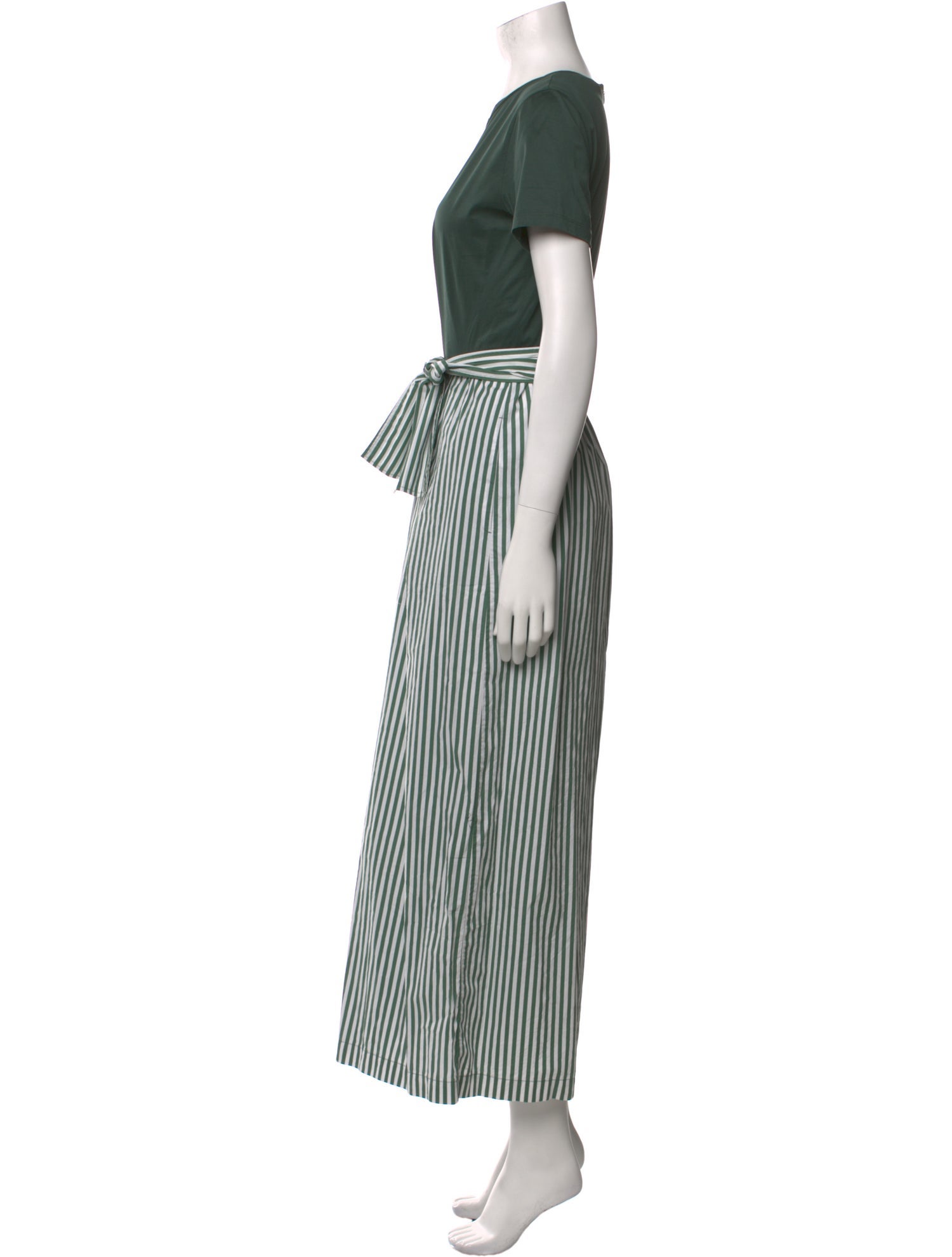 Weekend Max Mara Striped Crew Neck Jumpsuit