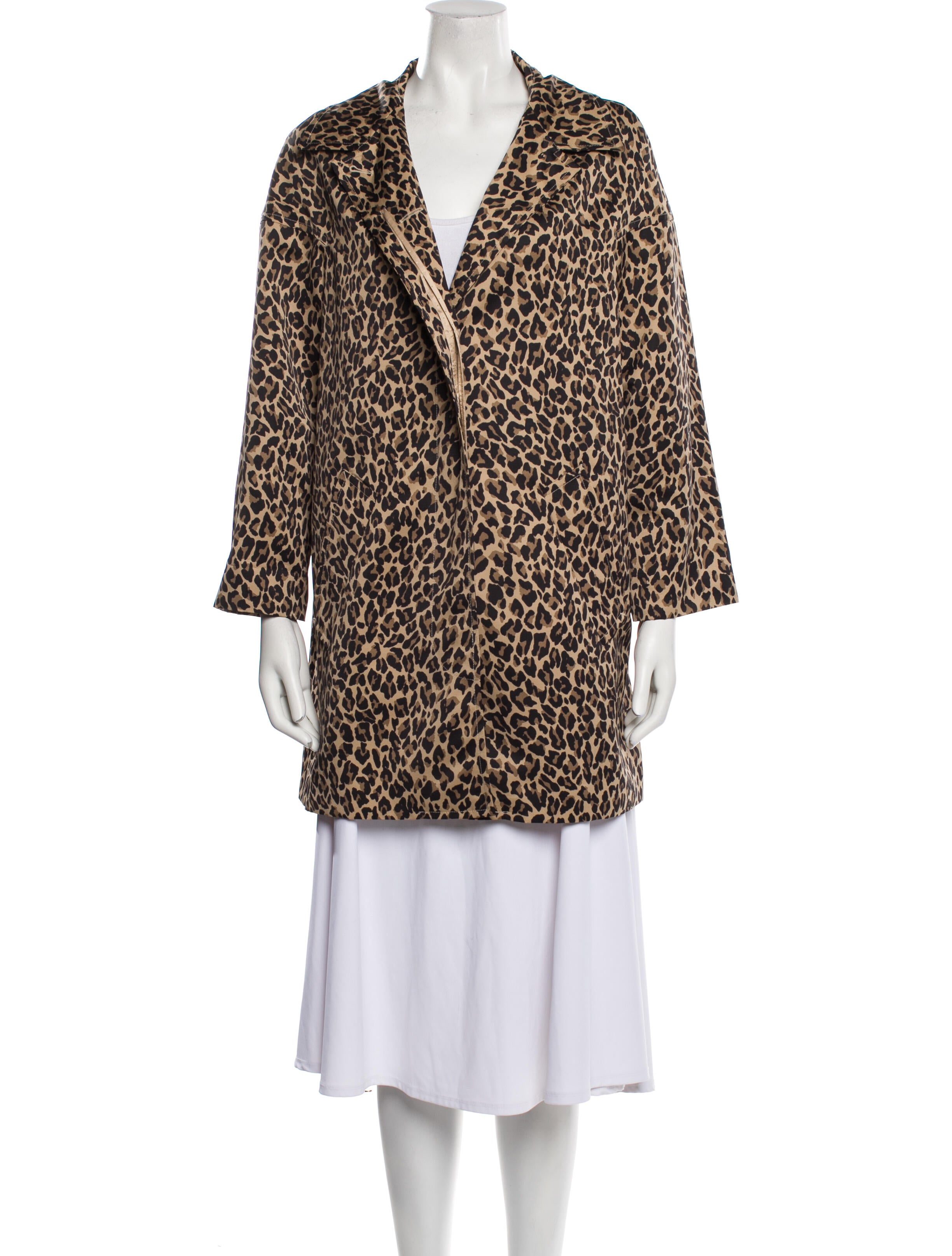 Weekend Max Mara Animal Print Faux Fur Coat