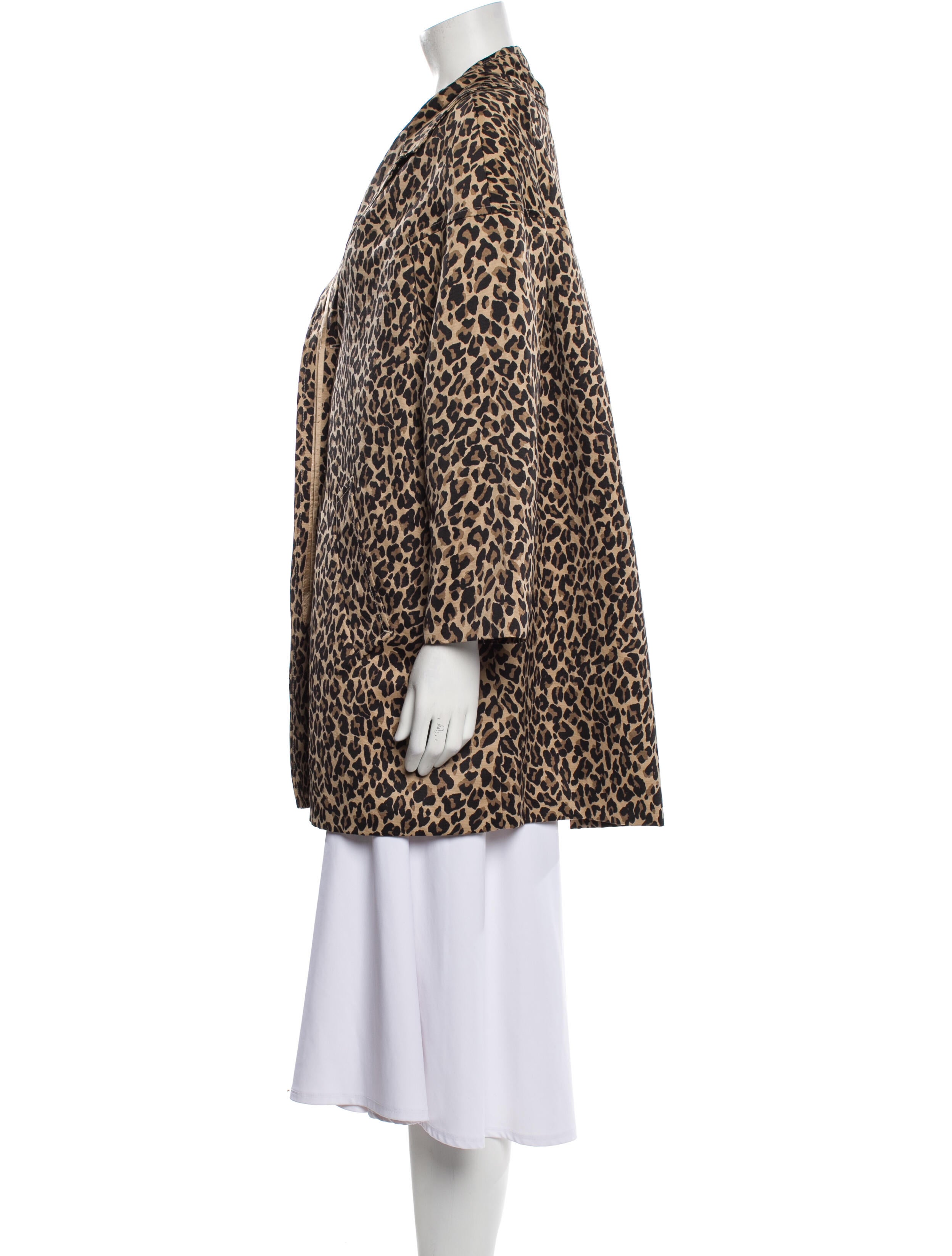 Weekend Max Mara Animal Print Faux Fur Coat