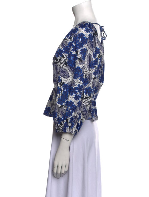 Weekend Max Mara Floral Print Square Neckline Crop Top