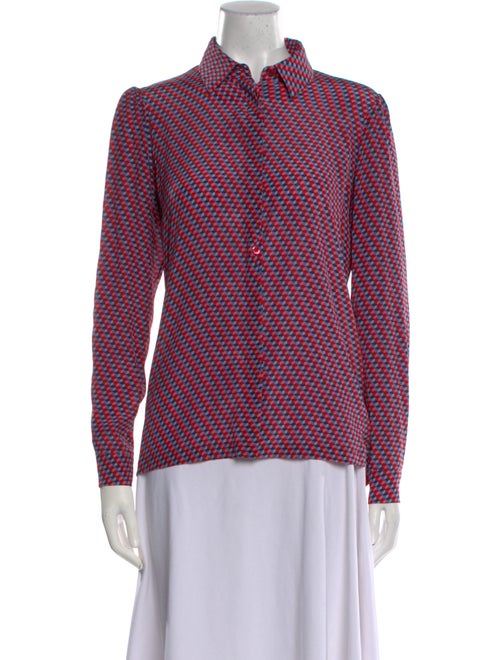 Weekend Max Mara Silk Printed Button-Up Top