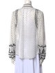 Weekend Max Mara Printed Mock Neck Button-Up Top