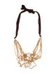 Weekend Max Mara Bead & Ribbon Collar Necklace
