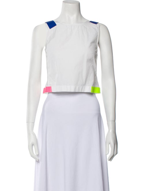 Weekend Max Mara Square Neckline Sleeveless Crop Top