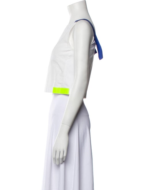 Weekend Max Mara Square Neckline Sleeveless Crop Top