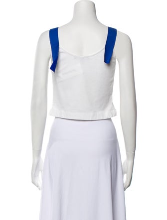 Weekend Max Mara Square Neckline Sleeveless Crop Top