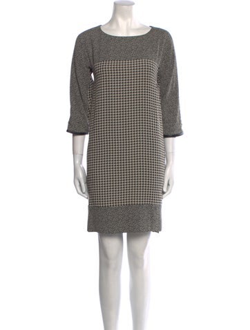 Weekend Max Mara Dresses Houndstooth Print Mini Dress M
