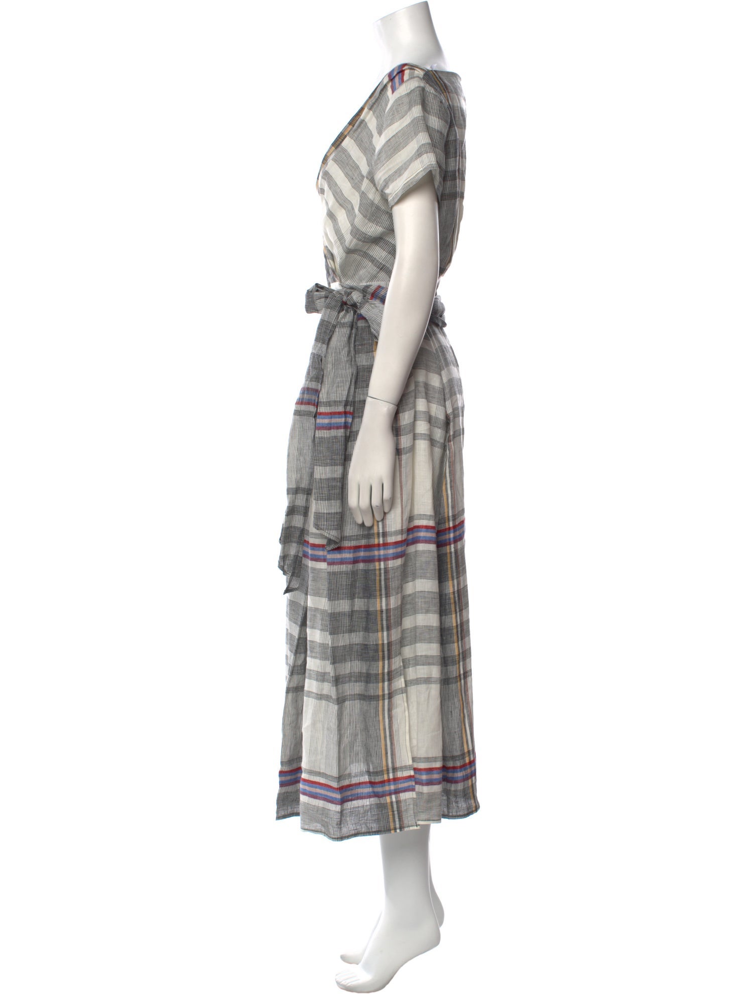 Weekend Max Mara Plaid Print Long Dress