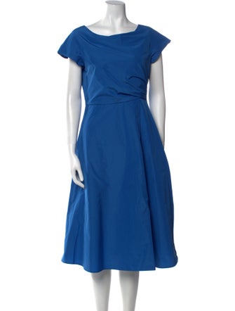 Weekend Max Mara Bateau Neckline Midi Length Dress
