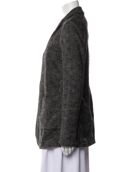 Weekend Max Mara Virgin Wool Plaid Print Coat