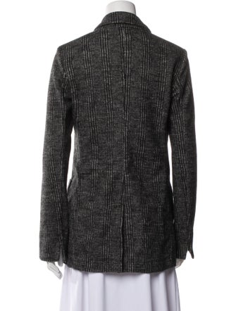 Weekend Max Mara Virgin Wool Plaid Print Coat