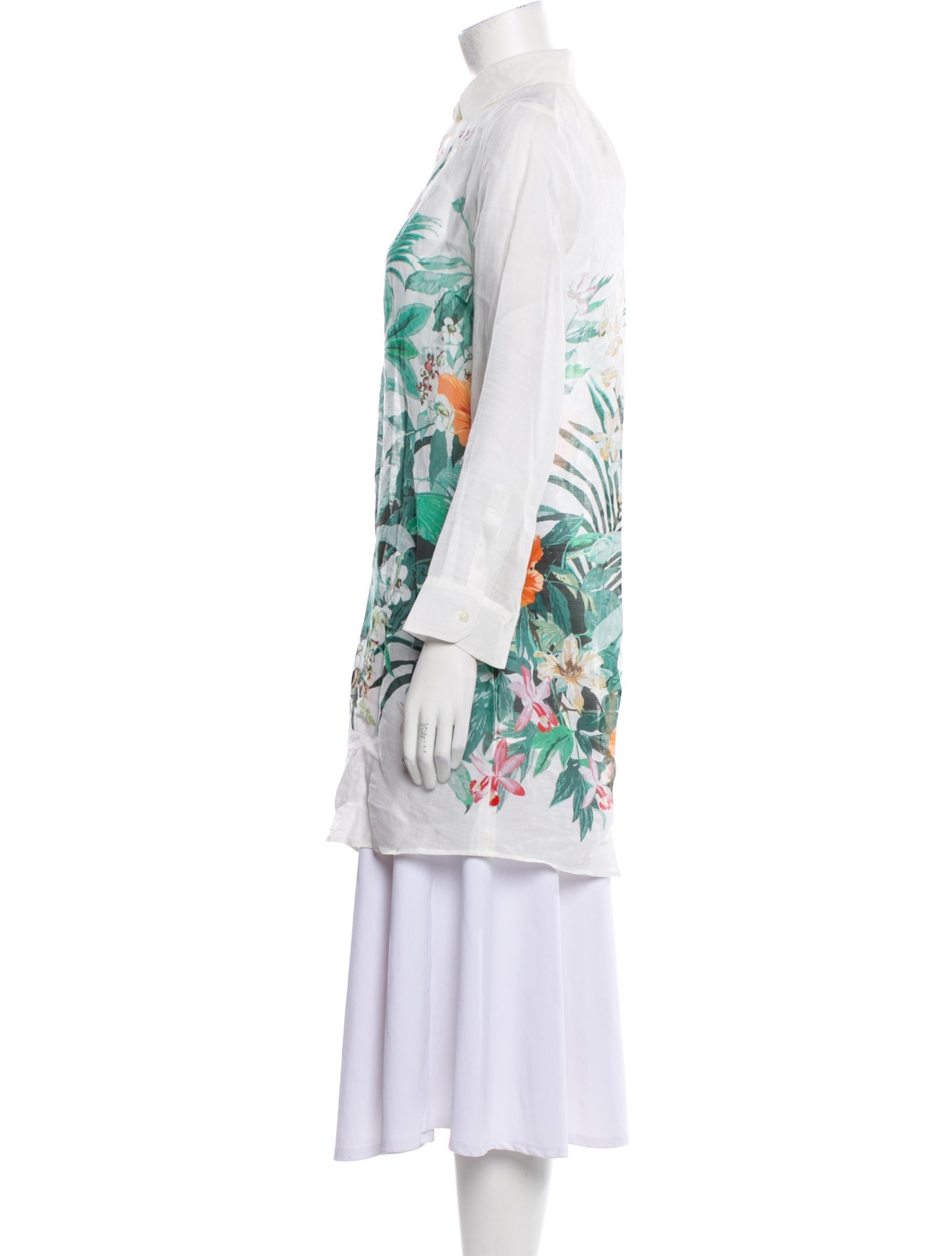 Weekend Max Mara Floral Print V-Neck Tunic