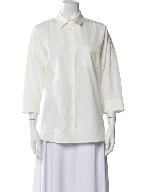Weekend Max Mara Three-Quarter Sleeve Button-Up Top