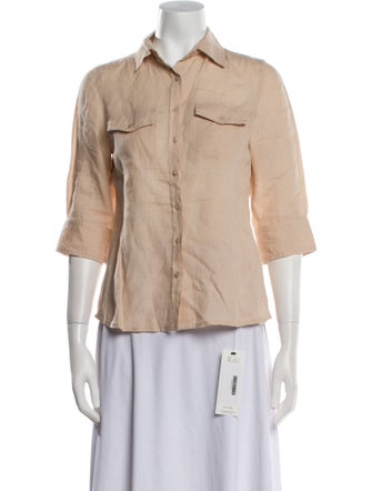 Weekend Max Mara Three-Quarter Sleeve Button-Up Top